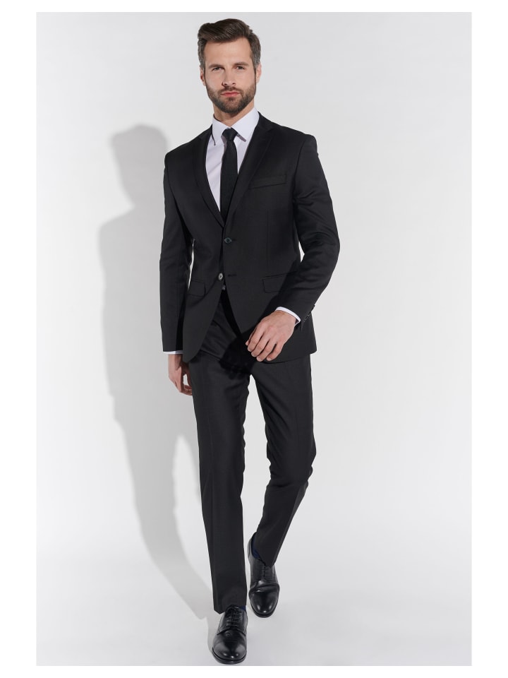Steffen Klein Anzug SLIM FIT in schwarz günstig kaufen