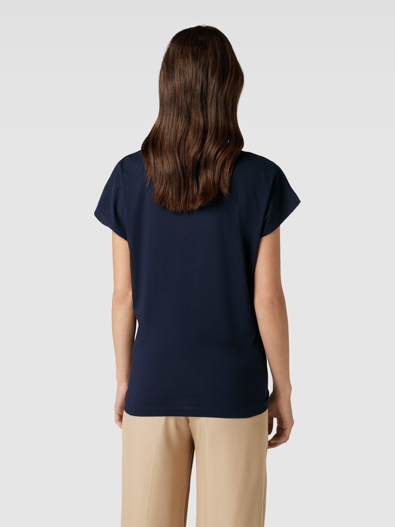 T-Shirt mit Rundhalsausschnitt in dunkelblau