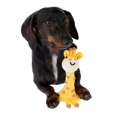 TIAKI Gestricktes Hundespielzeug Giraffe