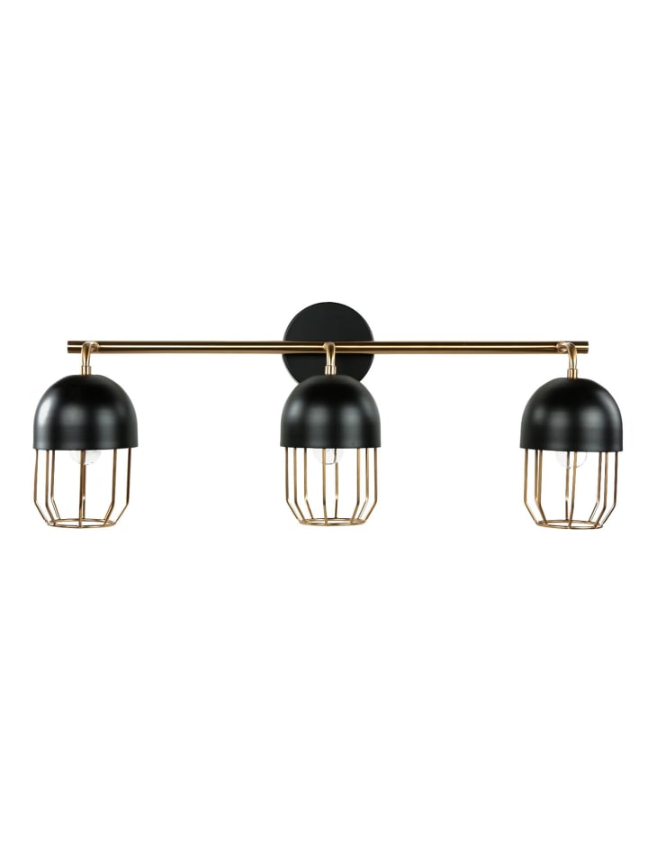 Licht-Erlebnisse Wandlampe in Schwarz Gold günstig kaufen onesize