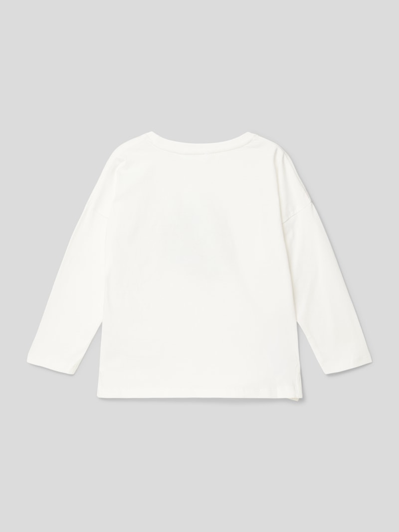 Longsleeve mit Motiv-Print Modell 'helmet' in ecru