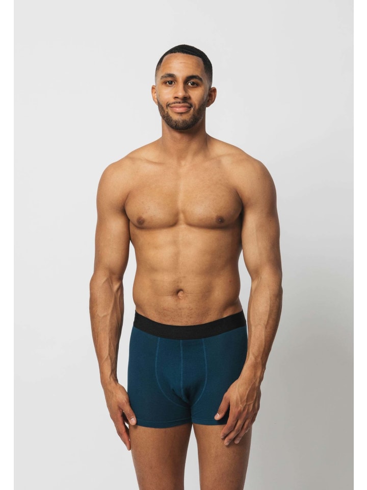SNOCKS Boxershorts ohne Logo aus Bio-Baumwolle 6 Stück in Mix (Rot/Olive/Blau) günstig kaufen