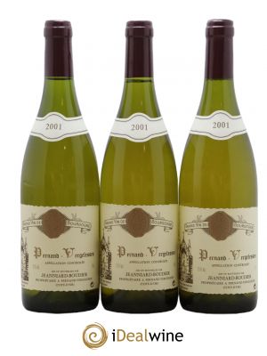 Pernand-Vergelesses Domaine Jeanniard Boudier 2001 - Lot de 3 Bouteilles