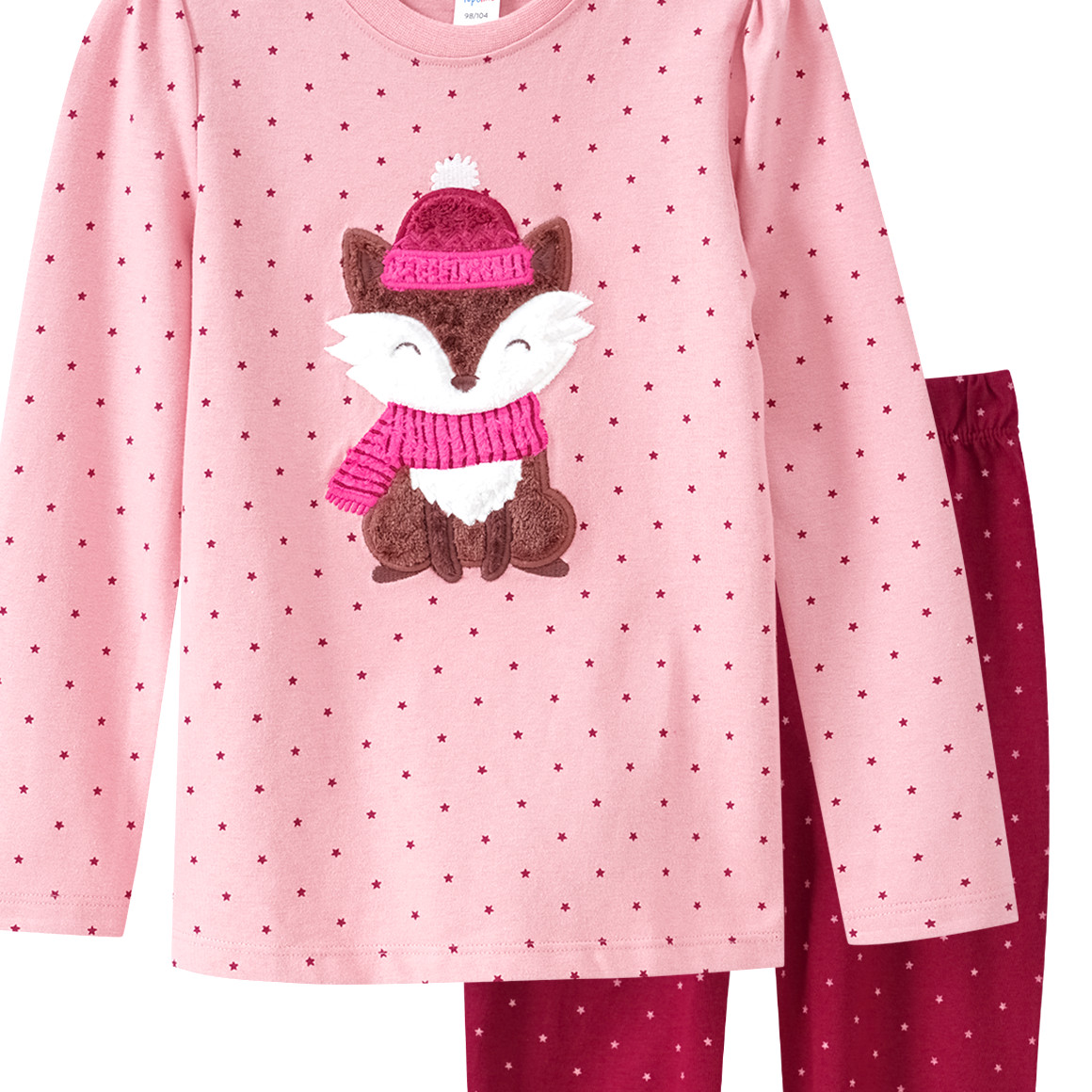 Mädchen Schlafanzug mit Fuchs-Motiv