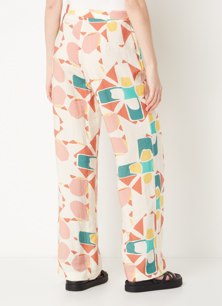 Pantaloni Aaron a vita alta e gamba larga di ba&sh, in misto lyocell stampato.