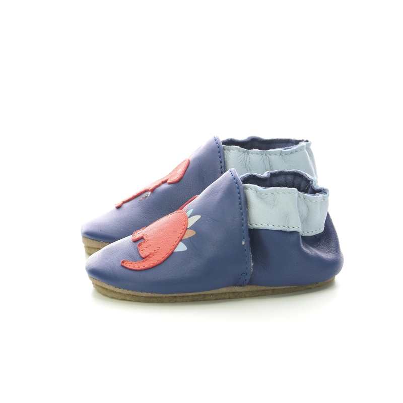 Chaussons cuir tannage vegetal Dino Time