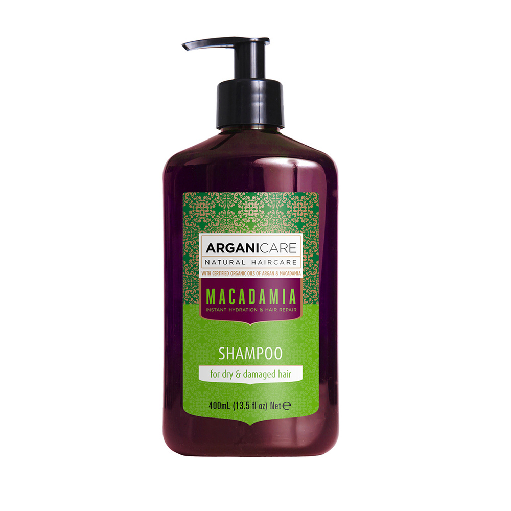Arganicare Shampooing à l'huile de macadamia réparateur  pour cheveux secs et abimés.