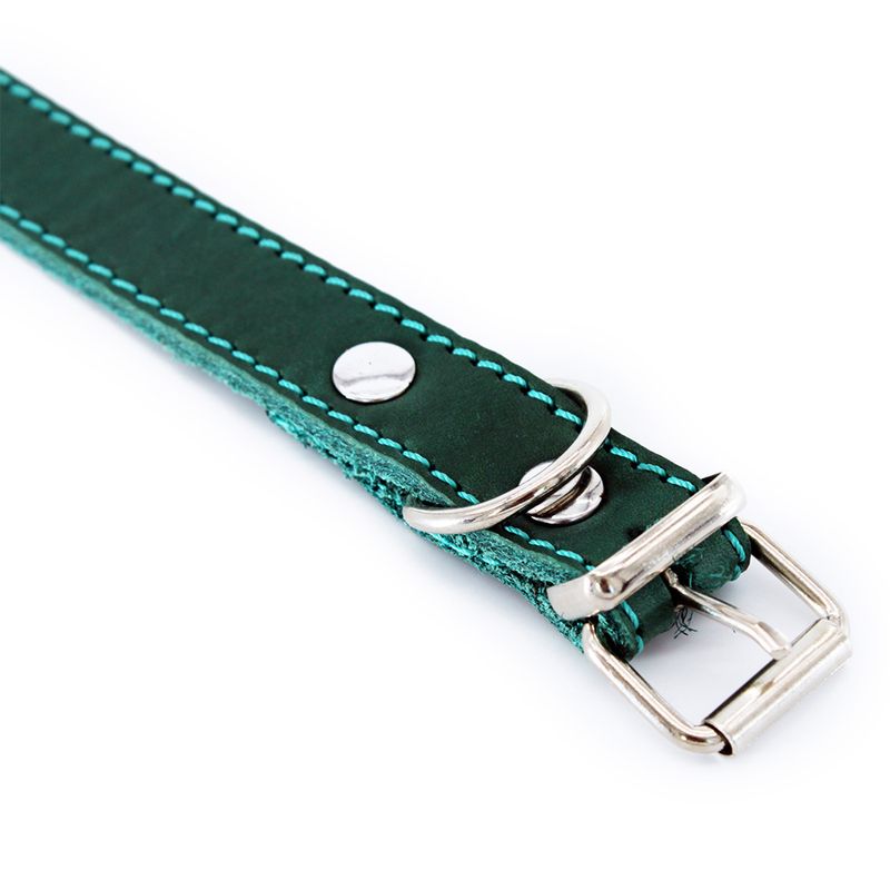 Heim Halsband mit Ziernaht, petrol zu TOP-Preisen