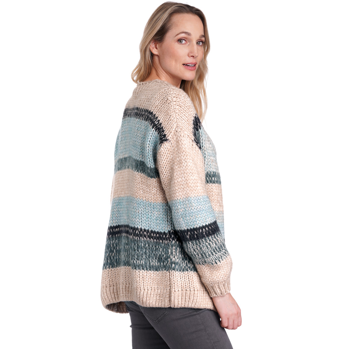 Damen Strickjacke im Streifen-Look