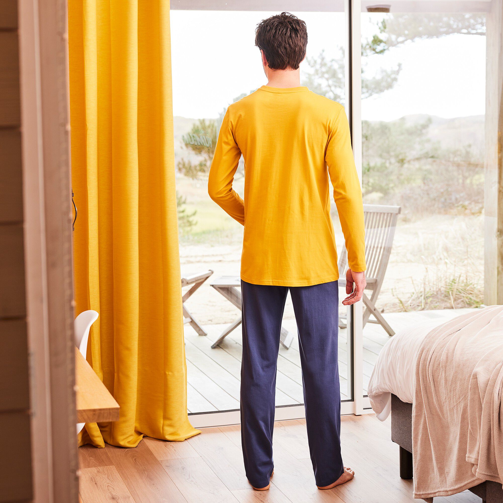 Pyjama pantalon manches longues message