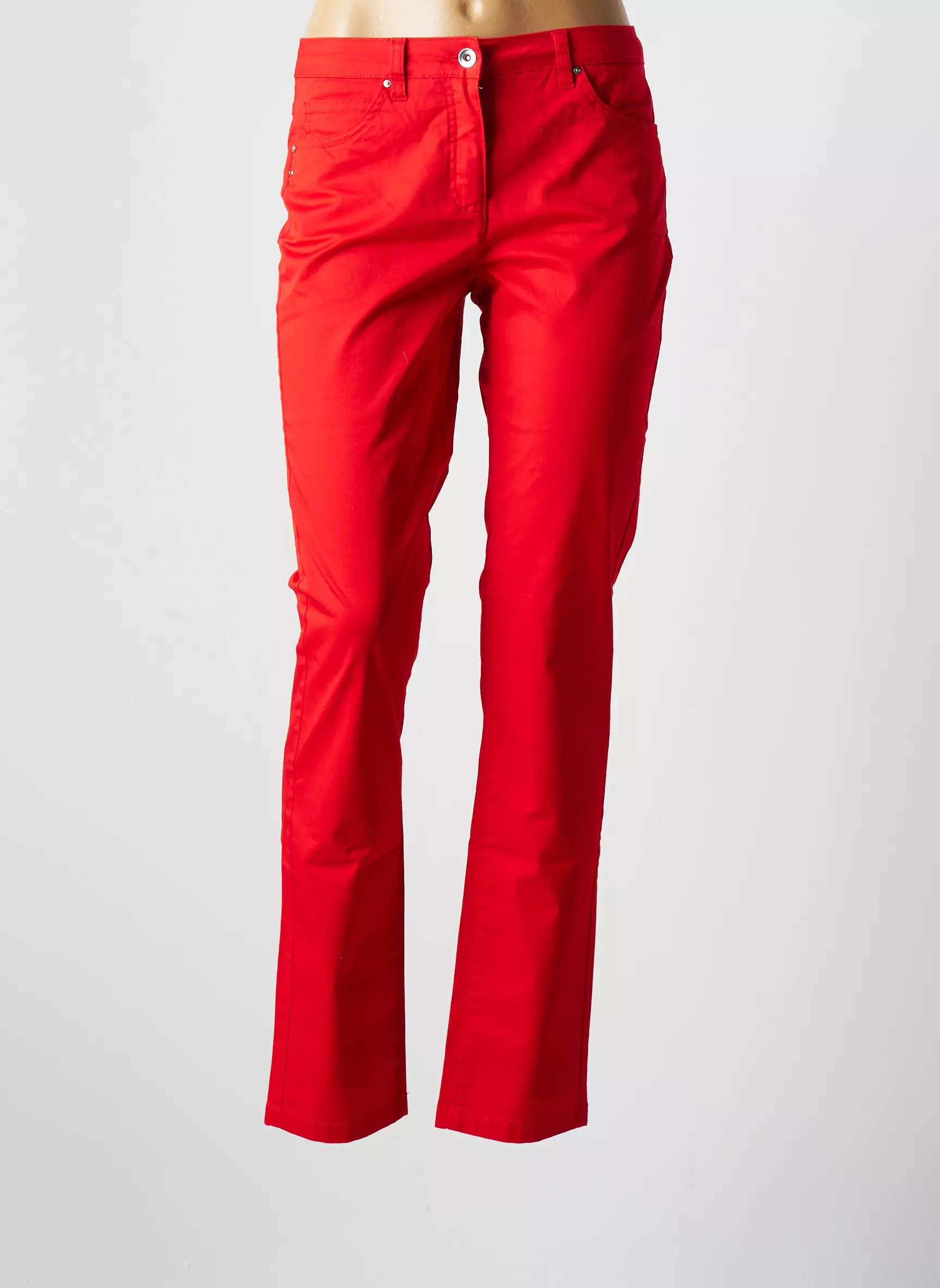 Brandtex Pantalons Droits Femme couleur rouge