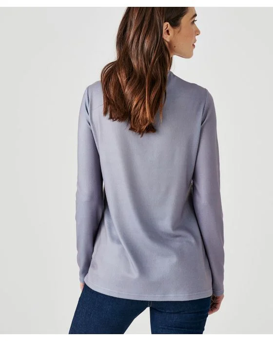 Tee-shirt maille chaude fleuri
