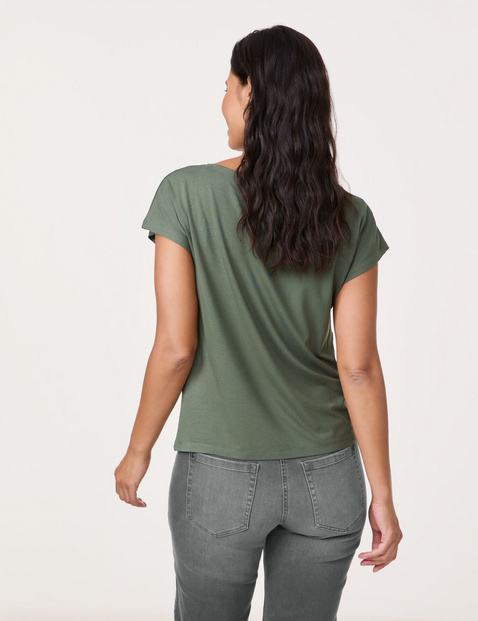 Figurumspielendes T-Shirt mit rundem Ausschnitt