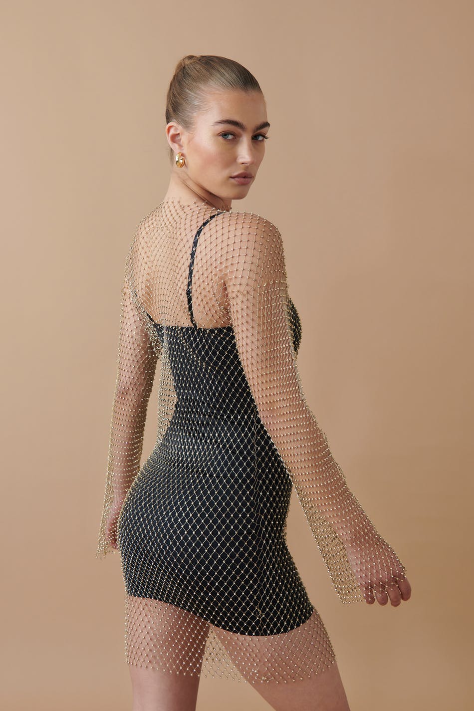 Rhinestone net dress