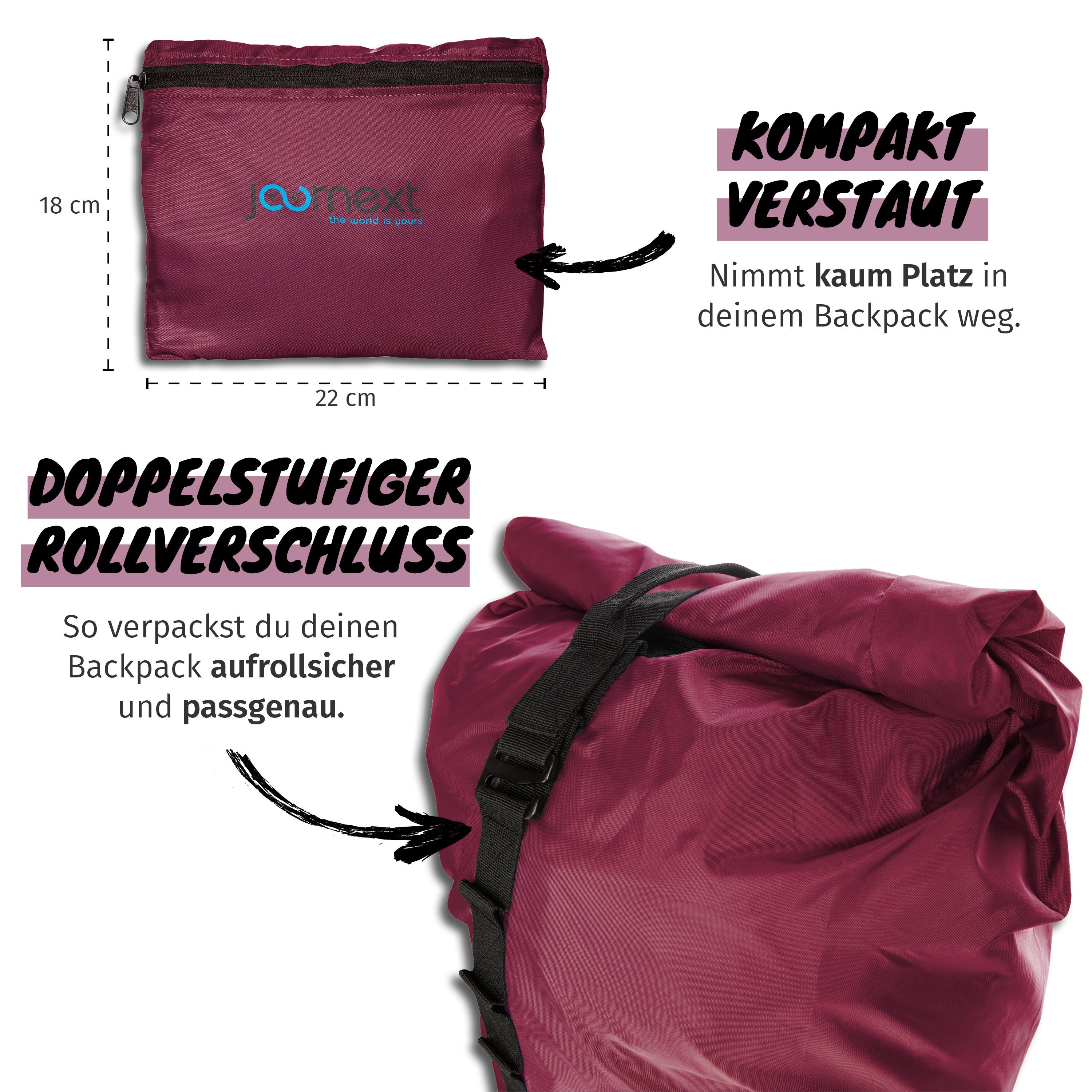 JOURNEXT Rucksack-Regenschutz Backpack Cover 2.0