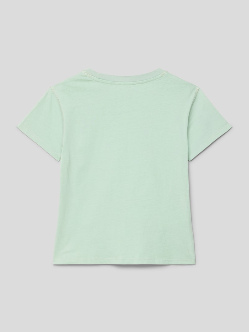 T-Shirt mit Strukturmuster in mint