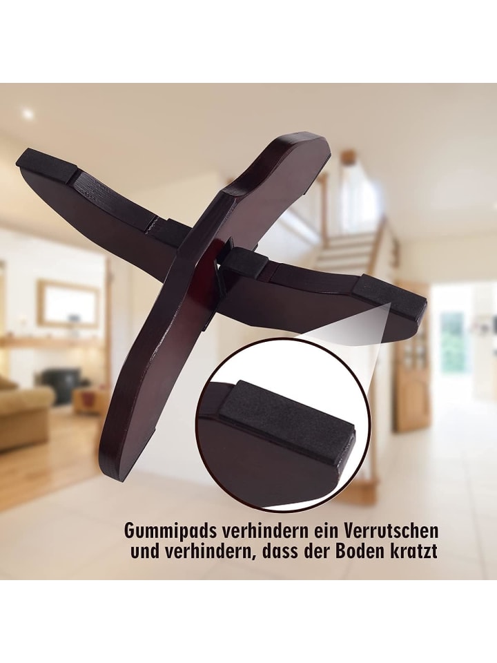 COSTWAY 2er Set Gitterfüße für Hunde Absperrgitter in Braun günstig kaufen onesize