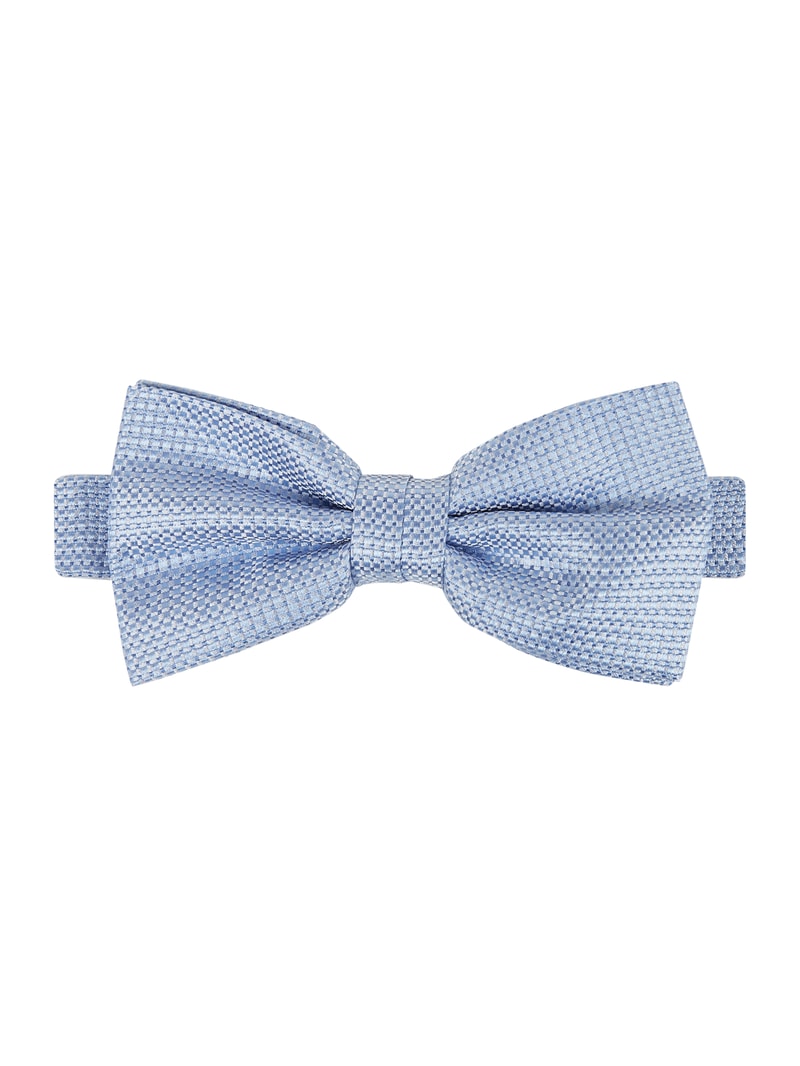Fliege und Einstecktuch im Set mit Webmuster in bleu