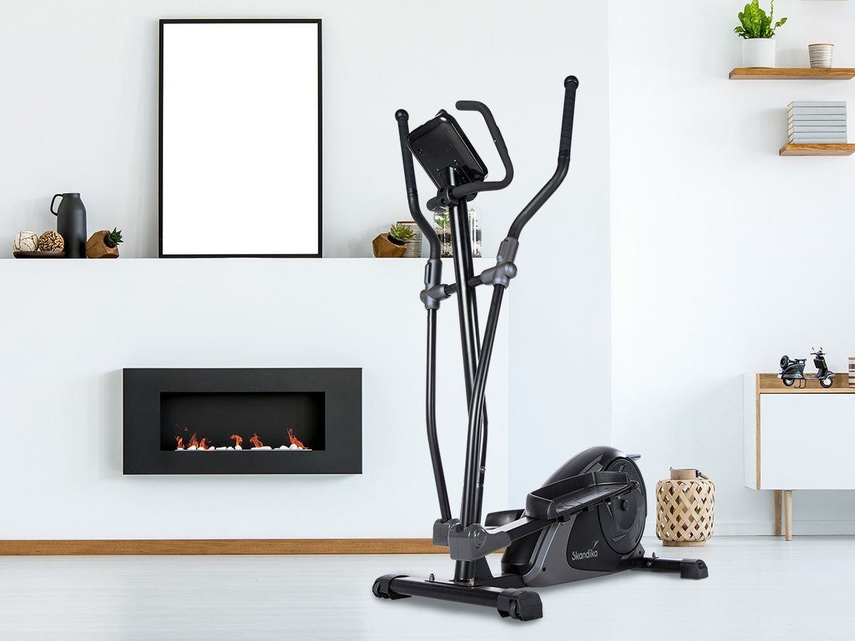Skandika Crosstrainer Adrett Ellipsentrainer Heimtrainer (Bluetooth, App kompatibel, Halterung für Tablet oder Smartphone), Design Hometrainer mit Bluetooth