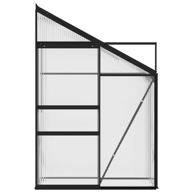 vidaXL Gewächshaus Gewächshaus Anthrazit Aluminium 1,38 m³