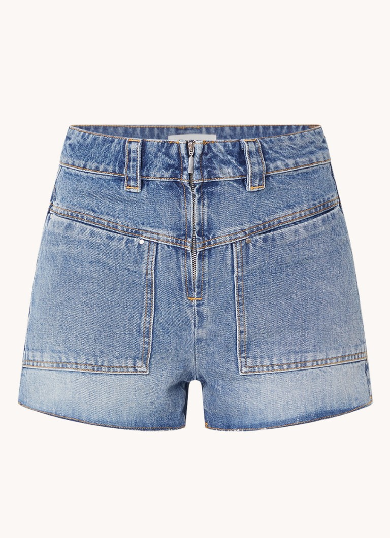 Pantaloni scurți din denim David cu talie înaltă, skinny, de la ba&sh