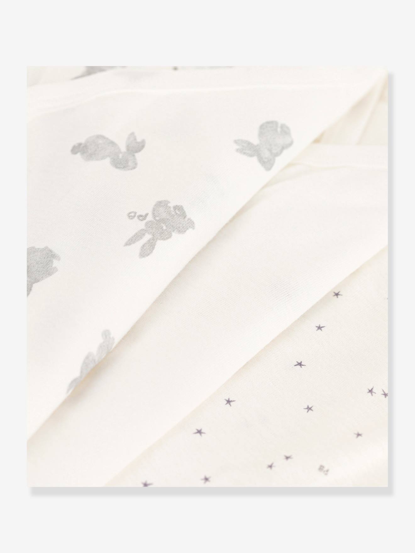 Petit Bateau 3er-Pack Baby Wickelbodys PETIT BATEAU, Bio-Baumwolle - weiß