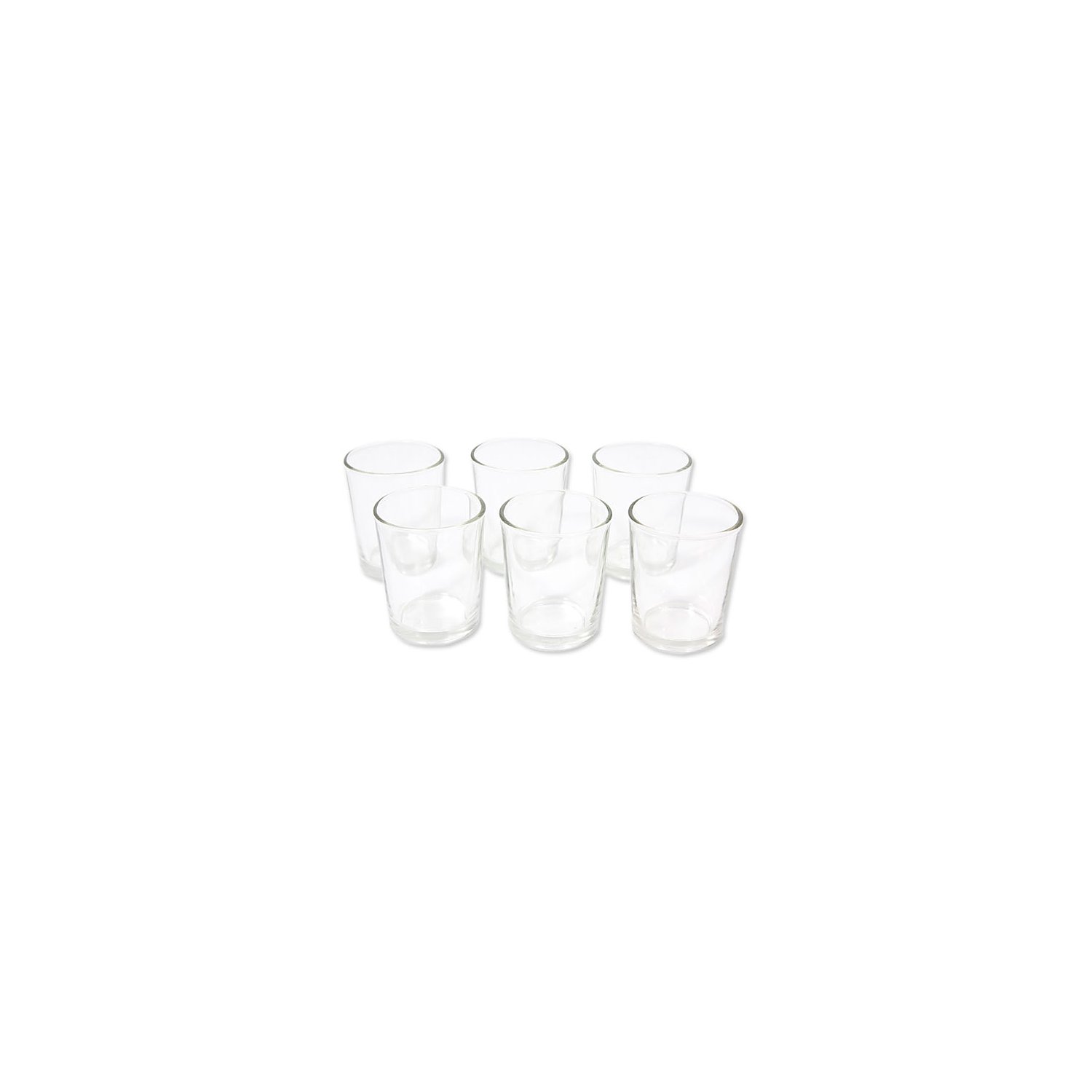 Teelichtgläser, rund, 6,5 cm, 5,5 cm Ø, 6 Stück