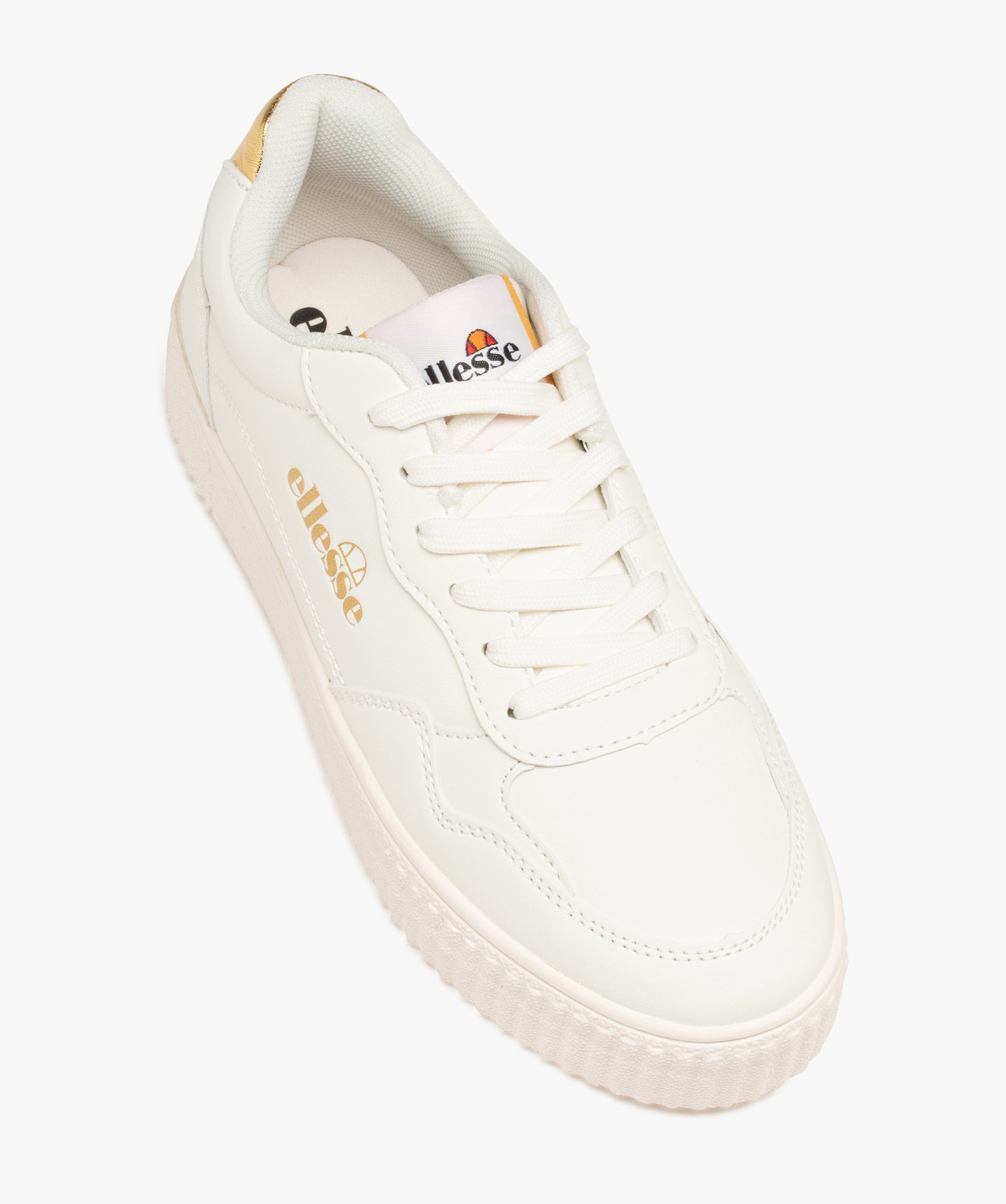 Baskets femme unies style rétro détail doré - Ellesse blanc | GEMO