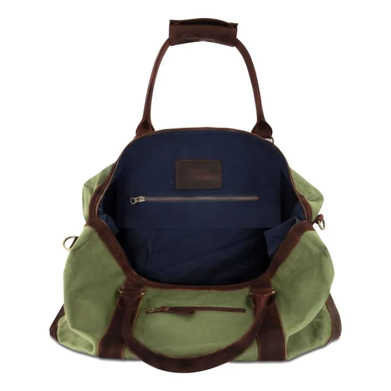 Buckle & Seam Canvas Weekender Willow - Grün \/ Blau