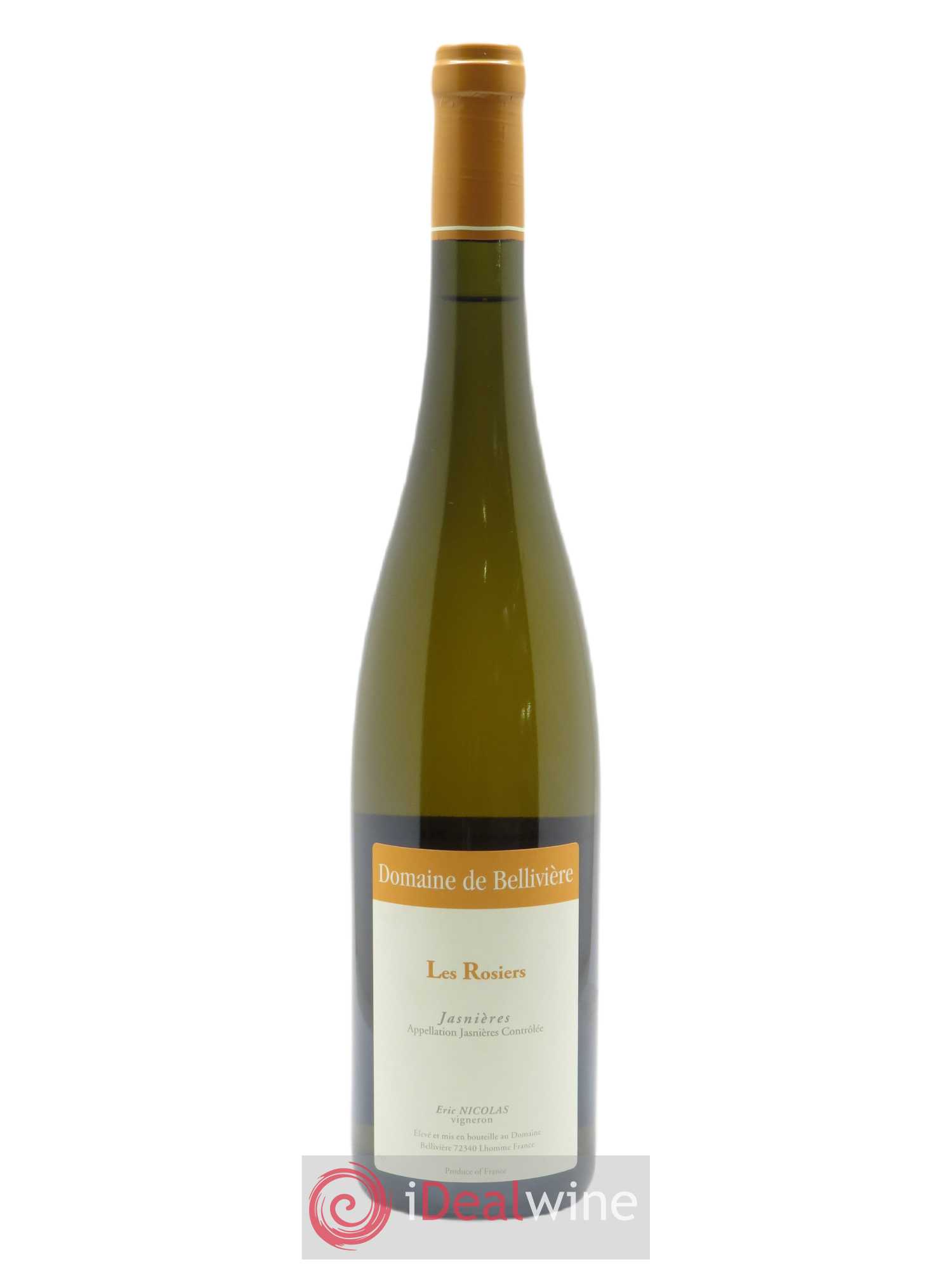 Jasnières Les Rosiers Domaine de Bellivière  2016 - Lot de 1 Bouteille