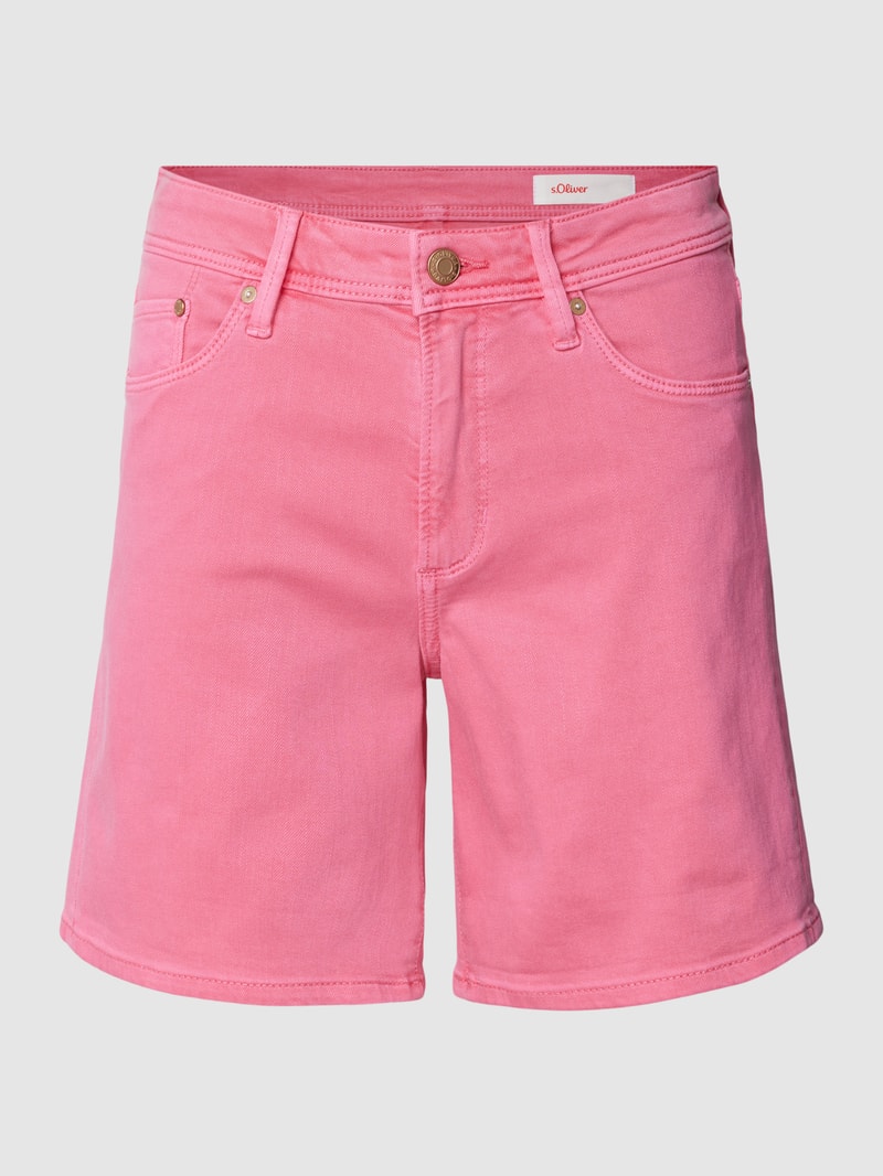 Jeansshorts im 5-Pocket-Design in pink