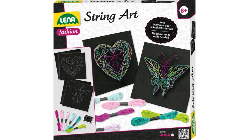 Lena - String Art Schmetterling und Herz