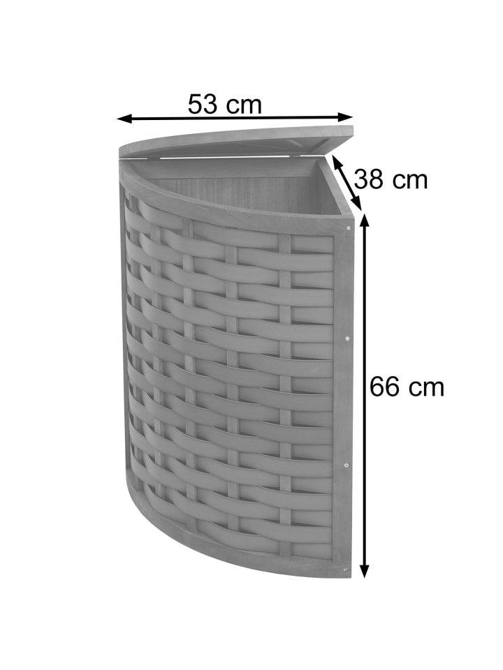 MCW Eck-Wäschekorb H87, Braun günstig kaufen onesize