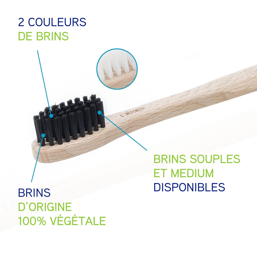 Oral Care ELGYDIUM Brosse à dents Bois Eco conçuesouple Brosse à dents