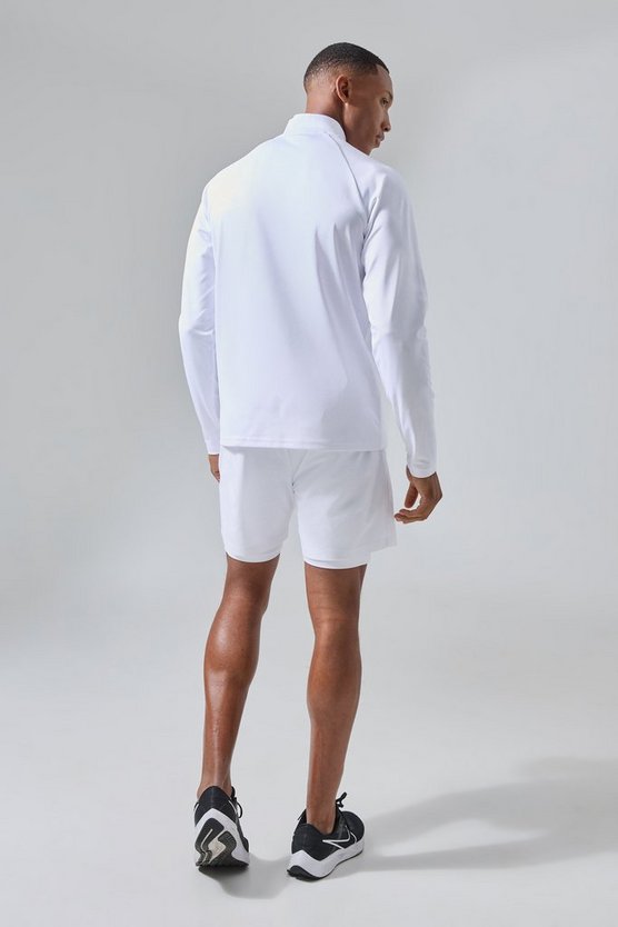 Man Active Camouflage Performance Oberteil mit Reißverschluss