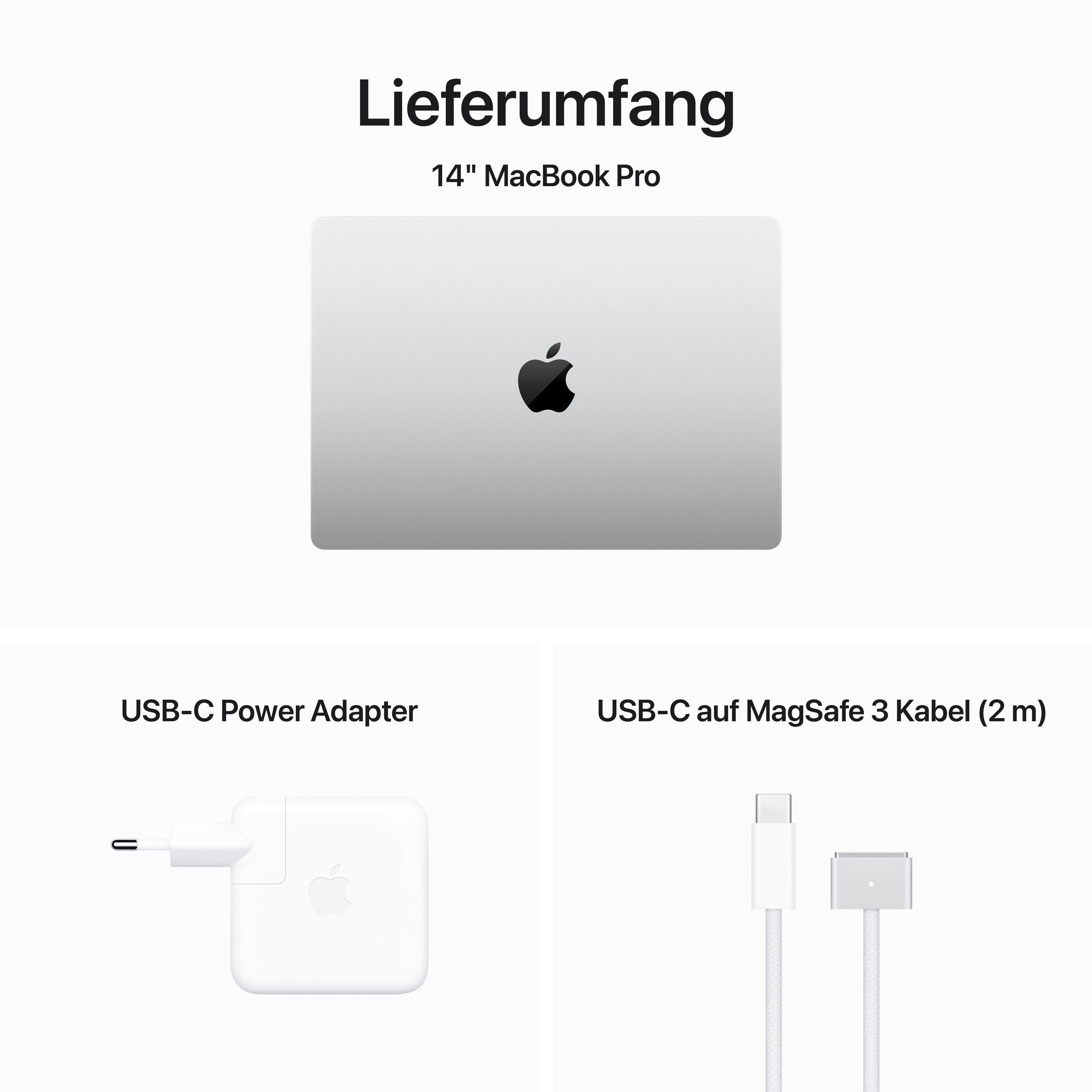 Apple MacBook Pro 14'' Notebook (35,97 cm/14,2 Zoll, Apple M3 Pro, 14-Core GPU, 512 GB SSD)