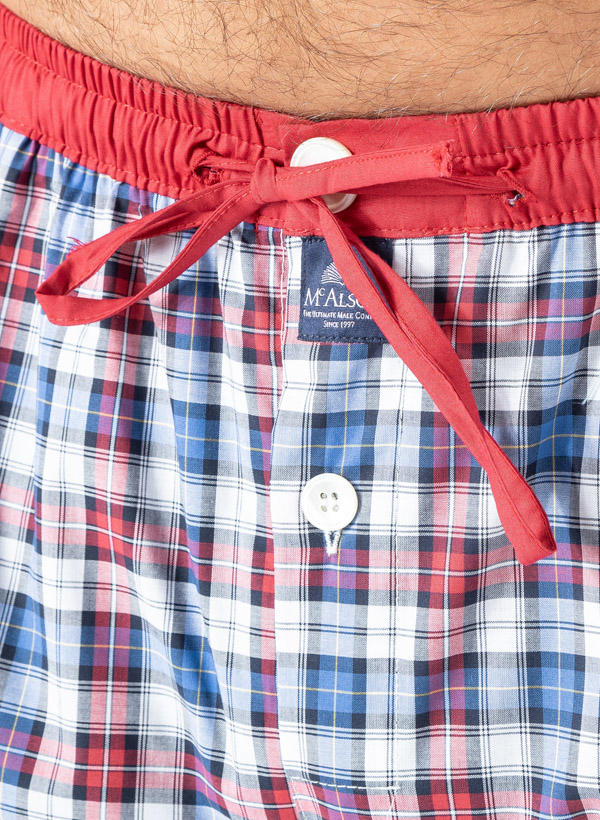 MC ALSON, Pyjamahose, Baumwolle, rot-blau kariert