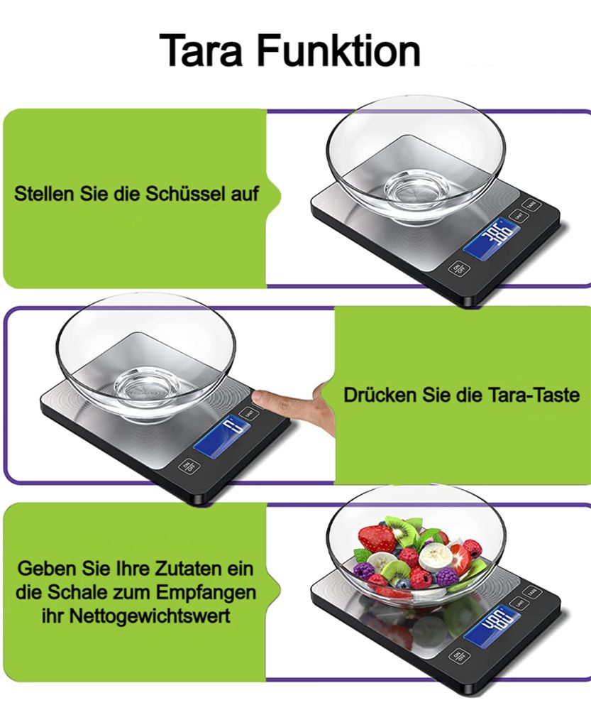 EL.M Küchenwaage K90H, (Packung)