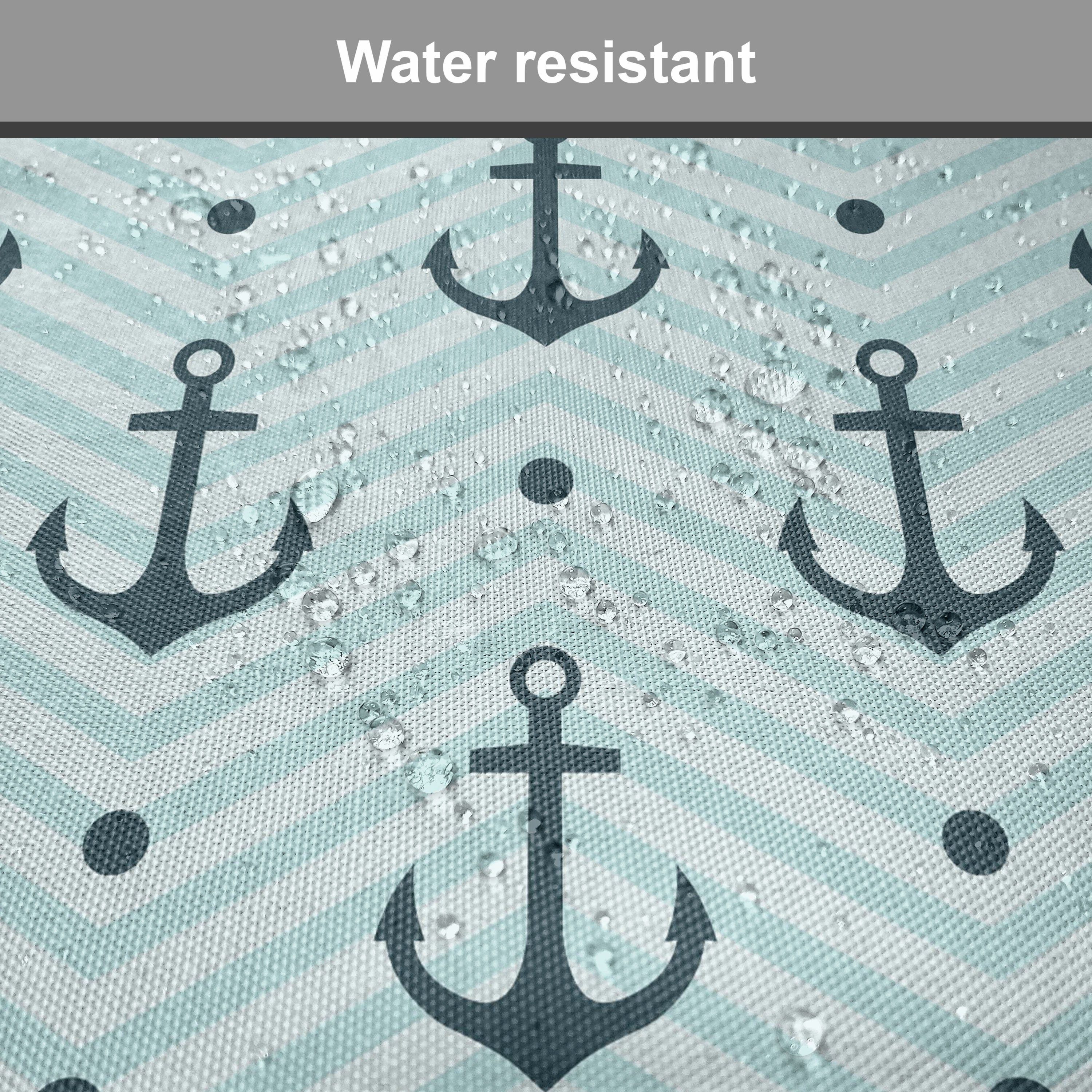 Abakuhaus Stuhlkissen Dekoratives wasserfestes Kissen mit Riemen für Küchensitze, Anker Zick-Zack-Chevron Anchors