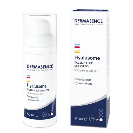 DERMASENCE Hyalusome Tagespflege mit LSF 50  50 ml  Emulsion