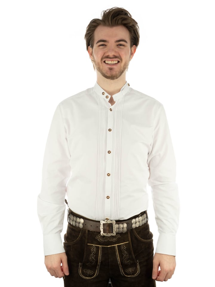 OS-Trachten Trachtenhemd Pewya in weiß günstig kaufen