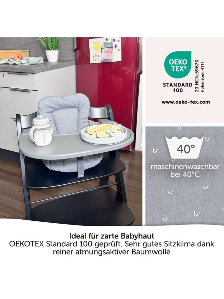LaLoona Sitzverkleinerer für Hauck Alpha Hochstuhl - Curves in grau günstig kaufen onesize