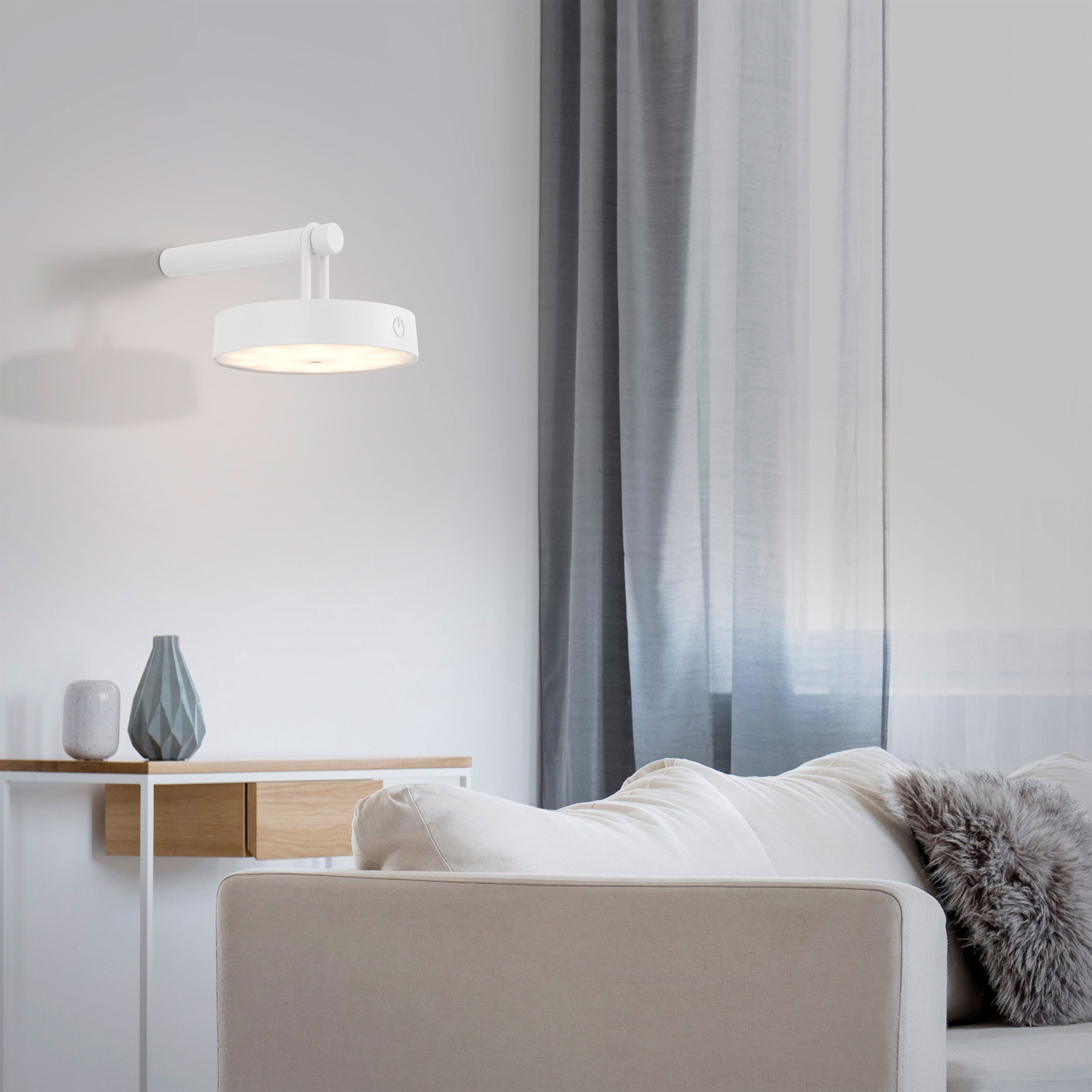 JUST LIGHT.LED-Akku-Wandleuchte 1flg