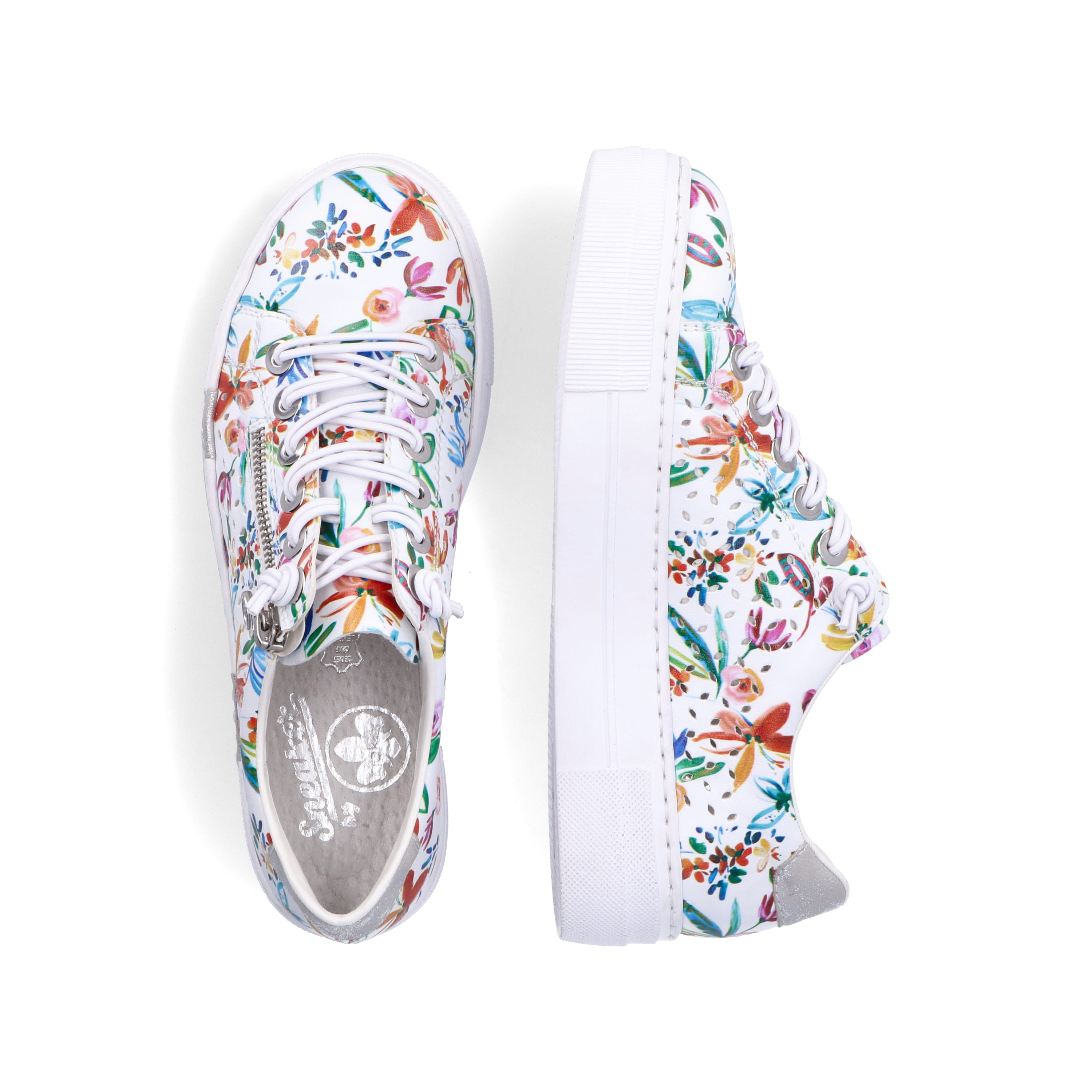 Rieker Damen Slipper multi-reinweiß