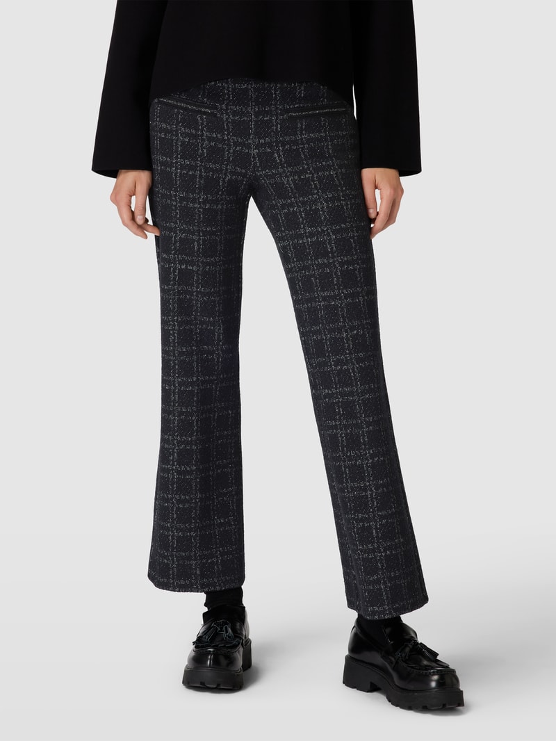 Hose mit Allover-Muster Modell 'FAITH' in schwarz