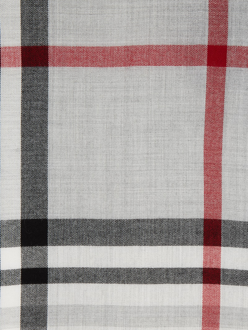 Schal mit Tartan-Karo in mittelgrau