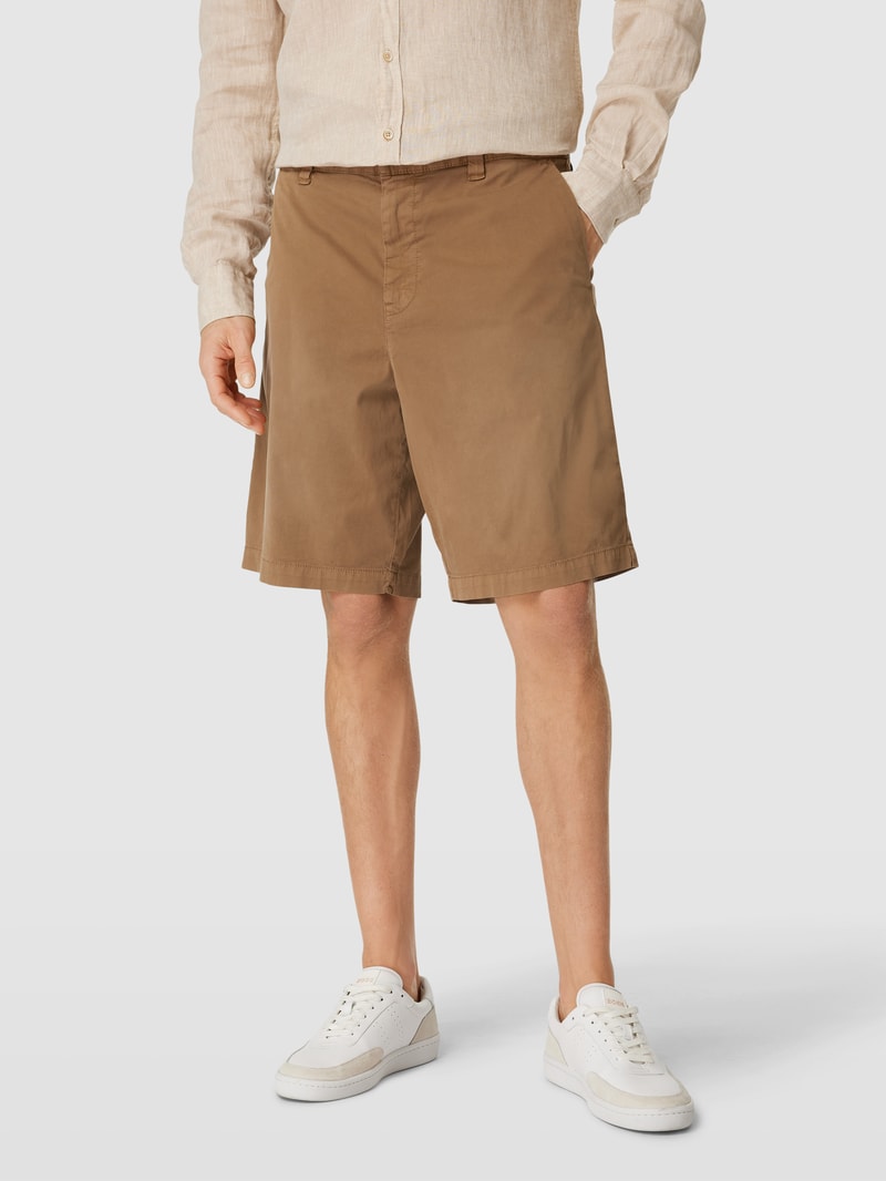 Bermudas mit französischen Eingrifftaschen Modell 'Selian' in cognac