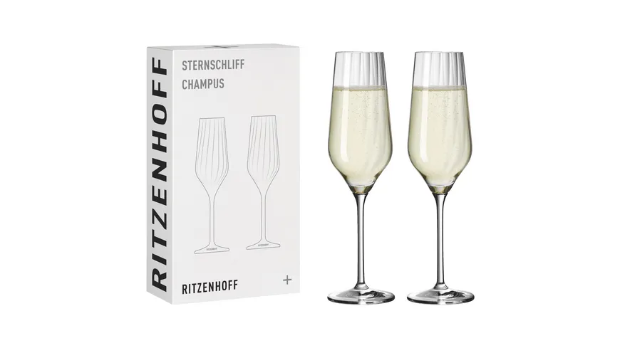 RITZENHOFF Champusglas Sternschliff  2er #1 F22