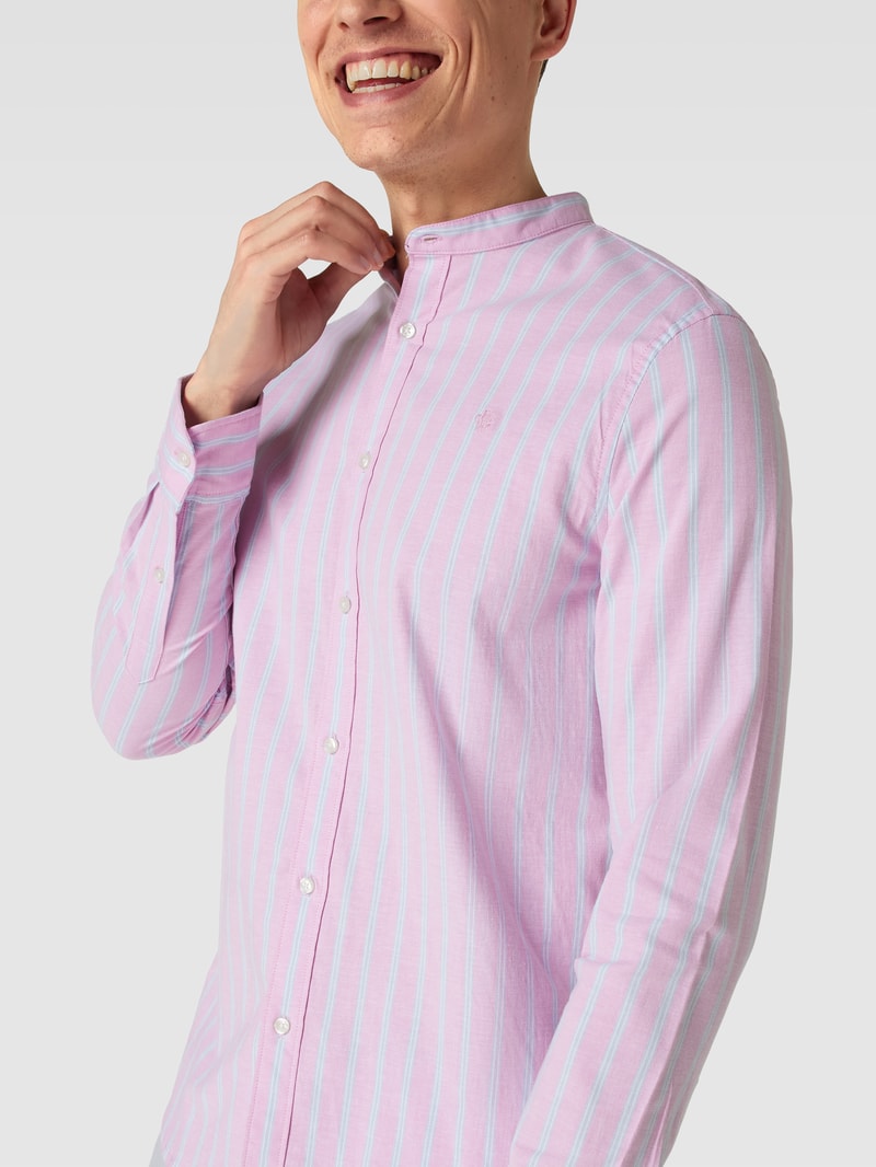 Tailored Fit Freizeithemd mit Streifenmuster in rosa