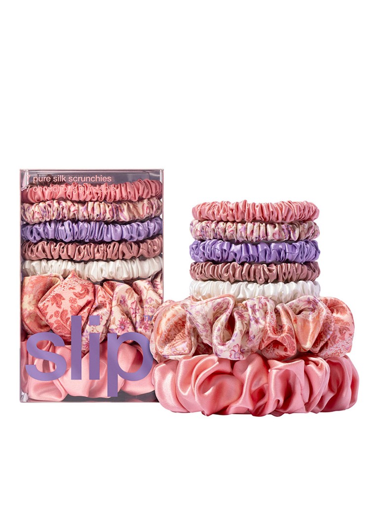 Slip Pure Silk Assorted Scrunchie Set - silk hair tie set of 7